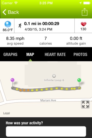 WeatherRun: Cycling, Walk, Hike Tracker, Altimeter- using Barometer, logger with Pebble Watch, Heart Rate monitor, M8 Motion Steps screenshot 4