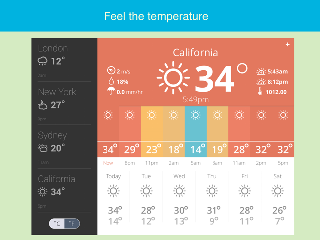 ‎Weather glance - accurate & beautiful forecast with widget Screenshot