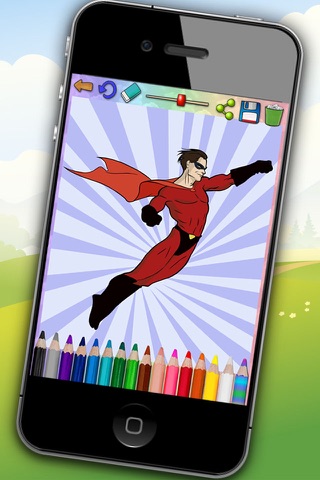 Paint magical superheroes -  Coloring and painting super heroes - Premium screenshot 4