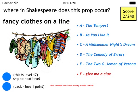 Shakespeare Props Quiz screenshot 3