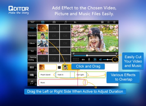 Qditor for iPad - BEST VIDEO EDITOR screenshot 2