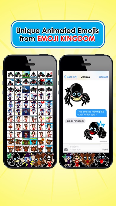 Emoji Kingdom 16 Free Spider Halloween Emoticon Animated for iOS 8 Screenshot on iOS