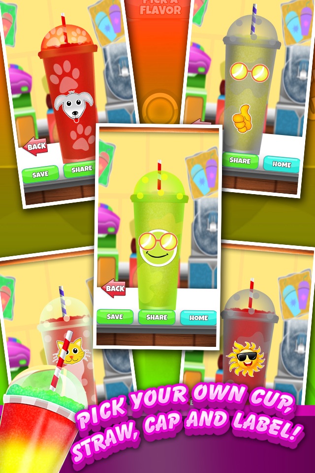 ` A Slushie Frozen Food Ice Candy Soda Dessert Drink Maker Games screenshot 4