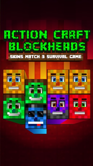 Action Craft Mini Blockheads Match 3 Ski