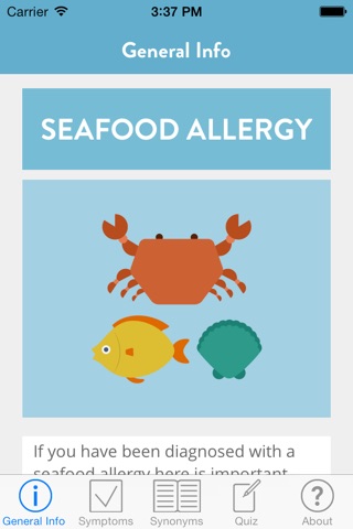 Seafood Allergy EBME screenshot 2