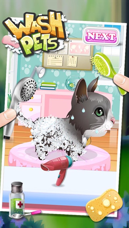 Wash Pets - virtual pet fun spa fasion food kids games for boys girls