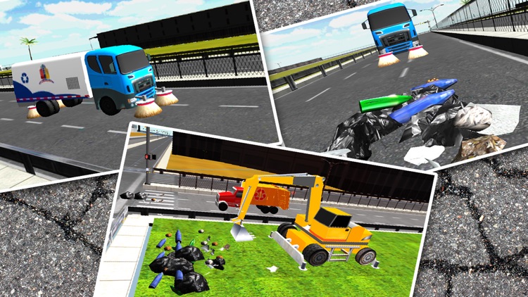 City Garbage Truck Simulator 3D – Drive trash vehicle & digger crane to sweep the roads