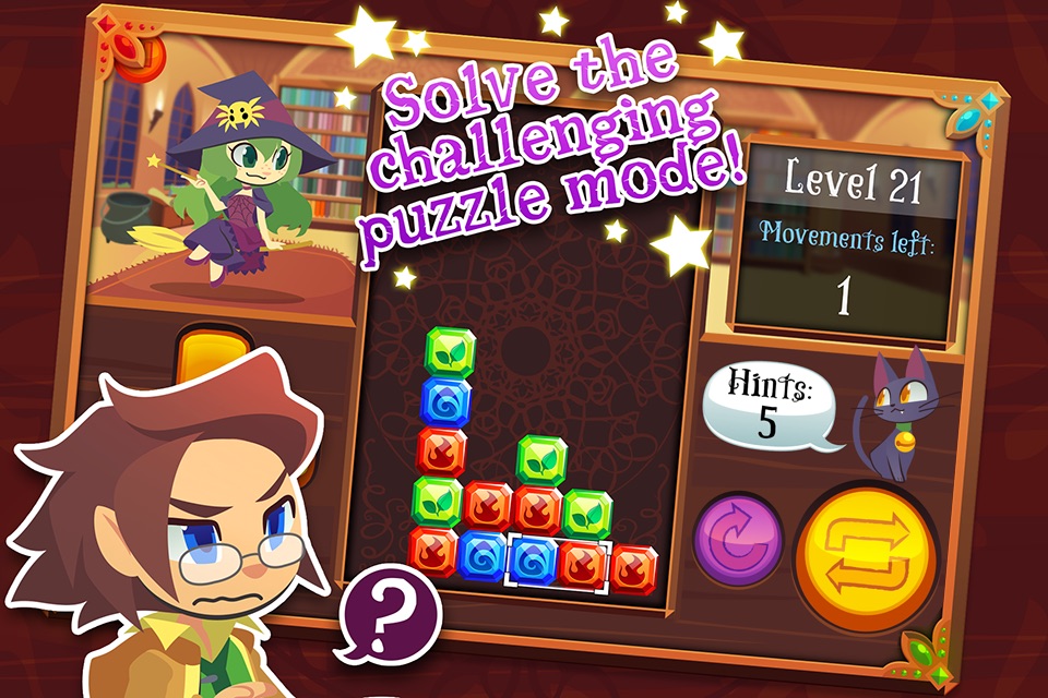 Magic Match - Matching Puzzle Game with Mage Characters screenshot 2