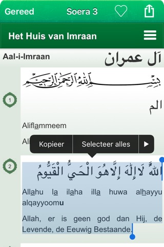 Quran in Dutch, Arabic screenshot 2