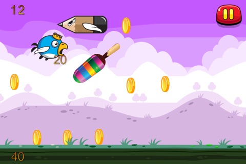 A King Bird Vs Flying Pencils - Christmas Edition Free screenshot 4