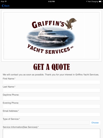 Griffin's Yacht Services HD screenshot 3