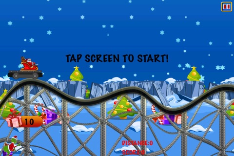 A Santa Roller Coaster Frenzy FREE - Downhill Christmas Rollercoaster Game screenshot 2