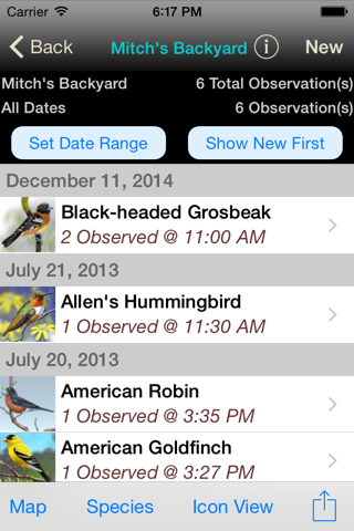 iBird Journal: Listing Birds of North America screenshot 2