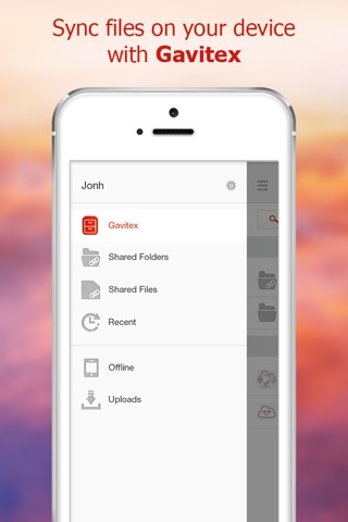 Gavitex for iPhone – Easy Cloud Disk to Store, Sync and Share Your Files screenshot 3