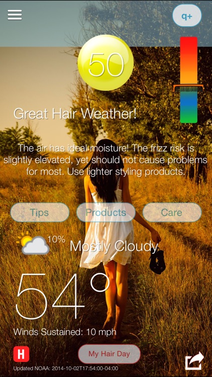 My Hair Weather - Personalized Frizz Forecast