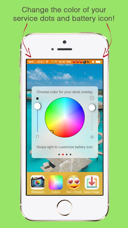 ChroMagic™ Home and Lock Screen Wallpapers with Emoticons and Colorful Top Bars for iPhone and iPad