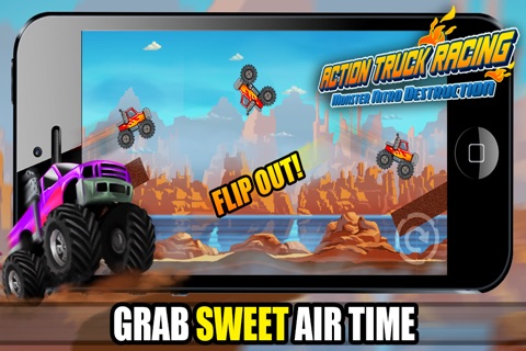 Action Truck Racing PRO - Monster Nitro Stunt Destruction HD screenshot 3
