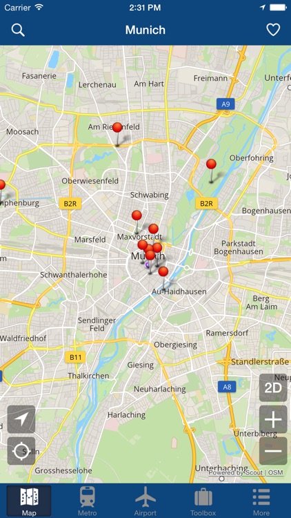 Munich Offline Map - City Metro Airport