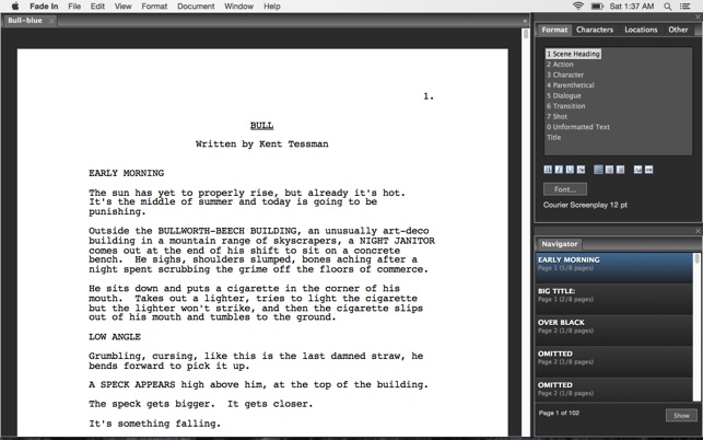 Fade In 3 0 576 – Professional Screenwriting Software Downloads