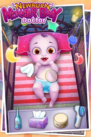 Monster's Newborn Baby Doctor - kids game & new baby screenshot 3