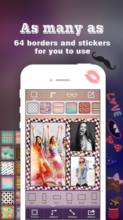 Pic Frame Magic HD - Photo Collage Maker & Grid Creator, add Stamps and Filter Effects