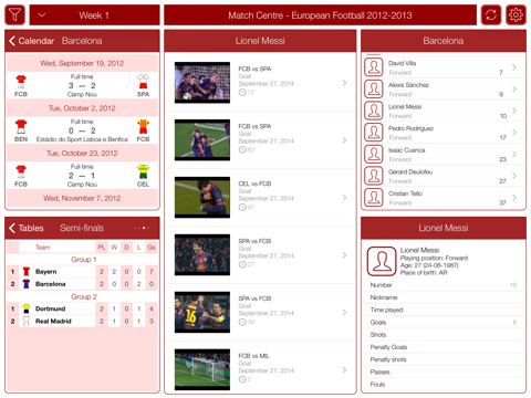 Скриншот из European Football 2012-2013 - Match Centre