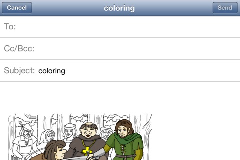Robin Hood and the Little John meeting. Coloring book for children screenshot 4