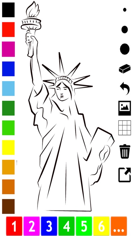 A Coloring Book for Children: Learn to color icons of the United States of America