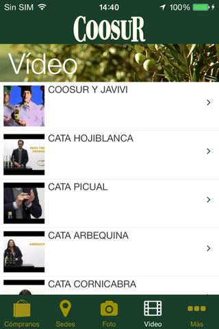 Aceites de Oliva Coosur Origen screenshot 3