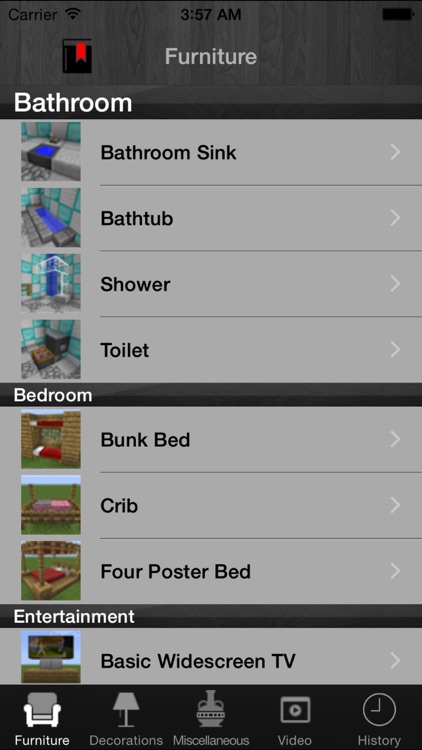 Furniture Guide For Minecraft ( Universal )--Free Edition