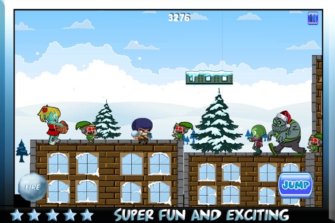 ` Afro Christmas Snow Fight - Jump & Kill Zombies by throwing Snowball Survival Edition screenshot 3