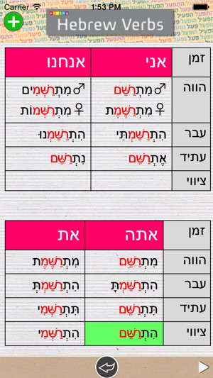 Hebrew Verbs & Conjugations | PROLOG(圖4)-速報App