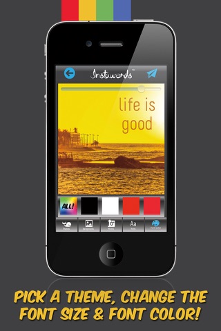 InstaWords Pro - Add Text Over Your Photos or Make Them Into Beautiful Pictures screenshot 2