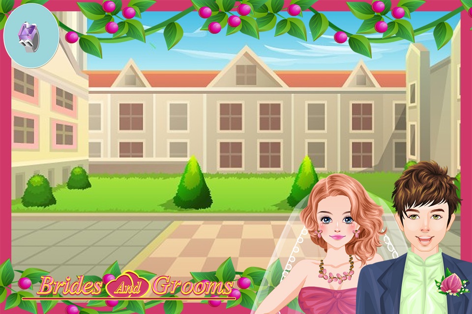 Bride and Groom - Fun wedding dress up and make up game with brides and grooms for kids screenshot 4