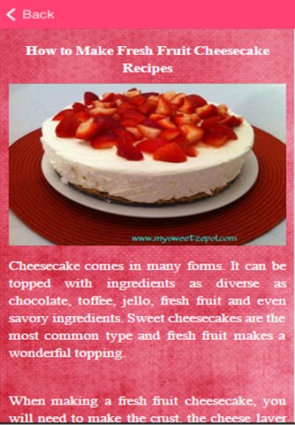 Strawberry Cheesecake Recipes screenshot 3