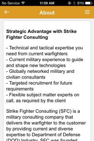 Strike Fighter Consulting screenshot 2