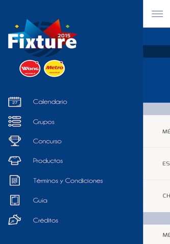 Fixture Wong y Metro screenshot 2