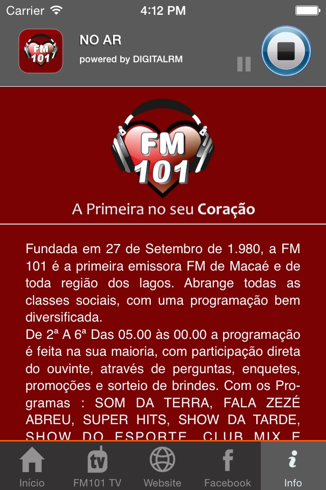 Rádio FM 101 screenshot 2
