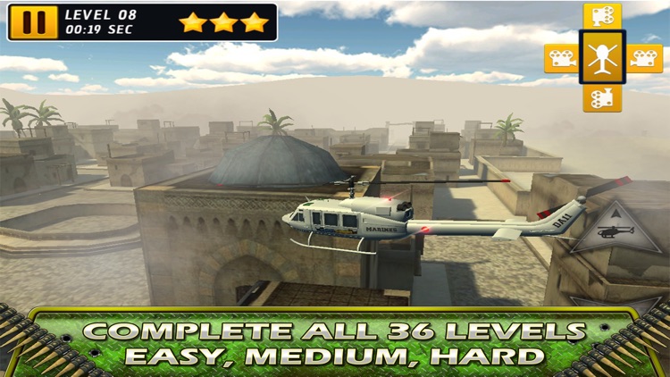 Helicopter flying Game 3D Army Heli Parking