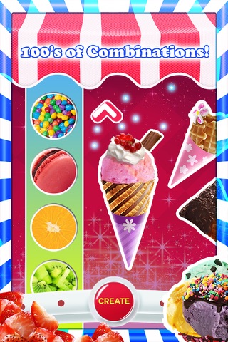 An ice cream maker game FREE-make ice cream cones with flavours & toppings screenshot 3