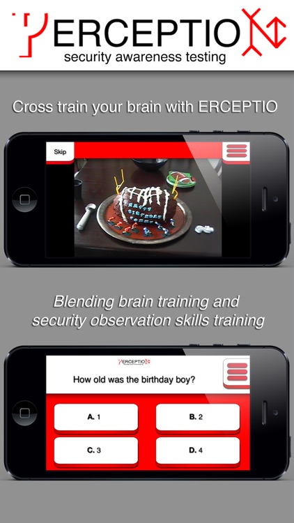 ERCEPTIO - Cross train your brain! Test your perception and security observation skills with real video and audio clips from everyday life.