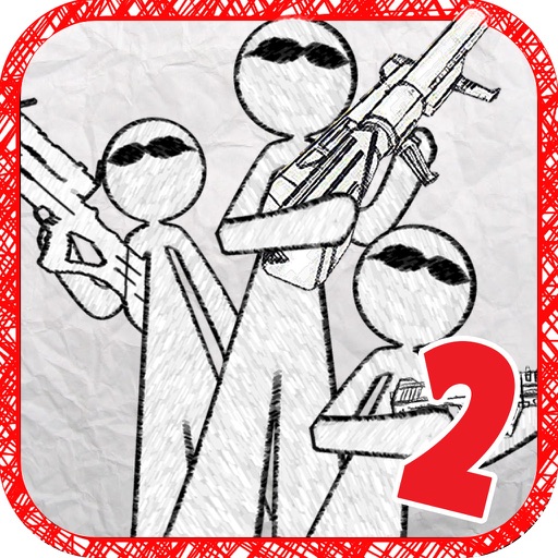 Super Sketchman Hero vs Angry Stickman Pocket Army 2 FREE Icon