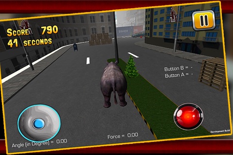 3D Rhino Simulator – Wild animal simulator and simulation game to destroy the city screenshot 2