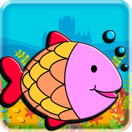 Coloring Aquarium Fish Icon