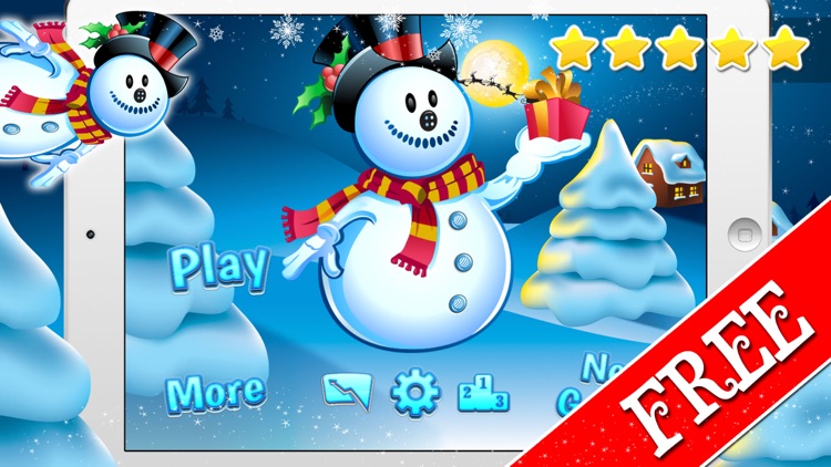 Frozen Snowman Winter Snow Fall - Flying through the Sky Free Game