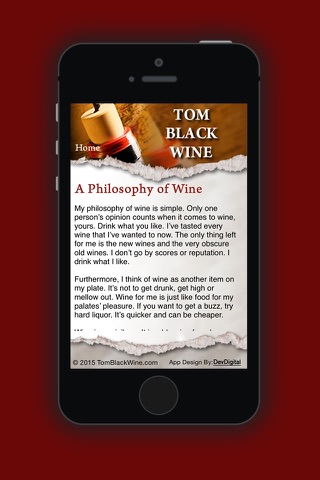 Tom Black Wine screenshot 4
