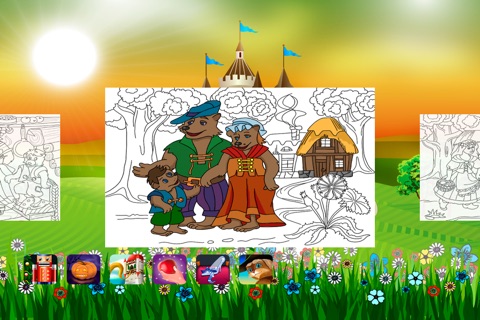 Goldilocks and the Three Bears. Coloring book for children screenshot 3