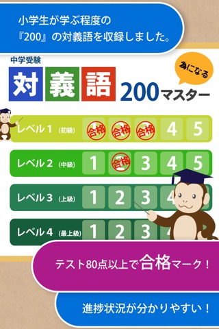 対義語マスター 中学受験レベル200 for iPhone screenshot 4