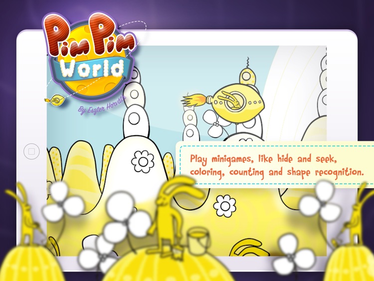 PimPim World: Blue Bunny on the Yellow Big Moon - an interactive storybook for kids screenshot-3