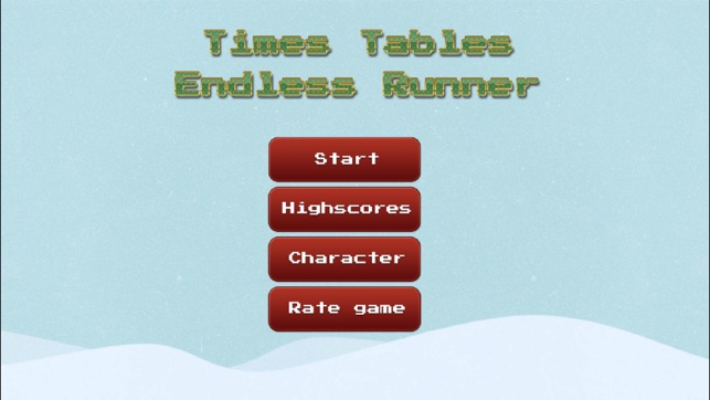 Times Tables Endless Runner - Christmas 